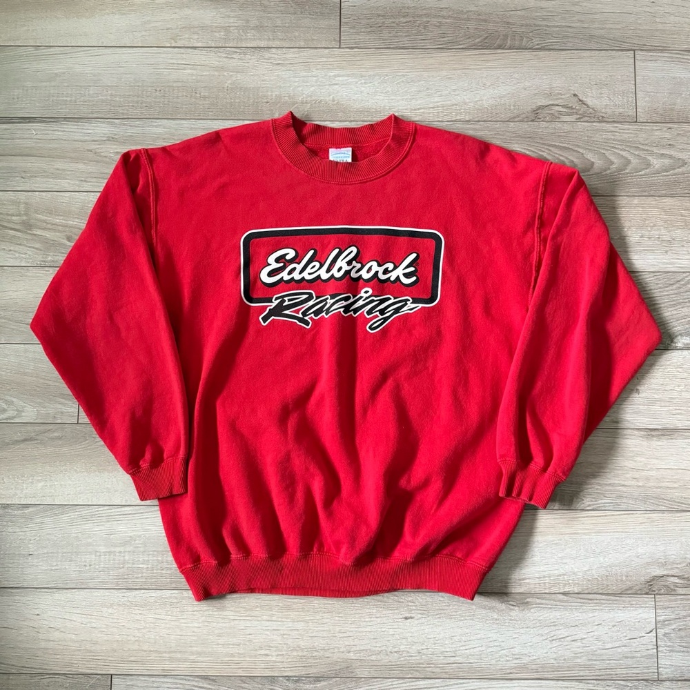 Vintage late 90’s Edelbrock Racing Crewneck Sweater